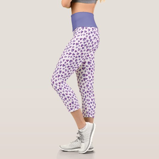 Leggings Capri Coeur aquarelle (Gauche)