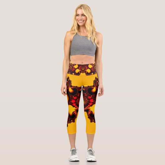 Leggings Capri Cœur d'automne (Recto)