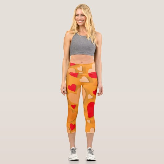 Leggings Capri Coeur de papier décoratif 7 (Recto)