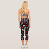 Leggings Capri Coeur et os croisés (Verso)