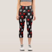 Leggings Capri Coeur et os croisés (Recto)