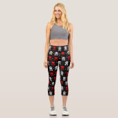 Leggings Capri Coeur et os croisés (Recto)