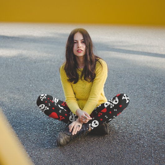 Leggings Capri Coeur et os croisés