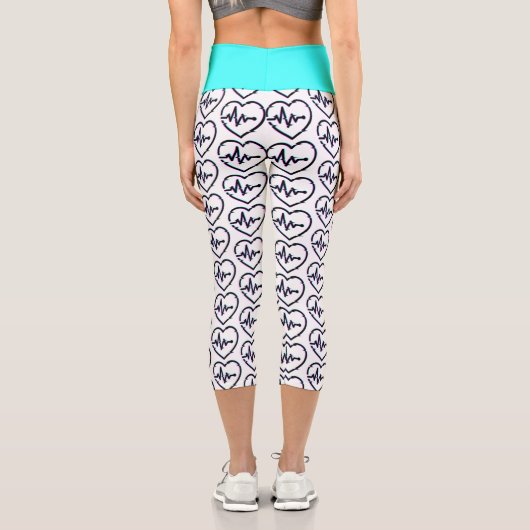 Leggings Capri Coeur Vérifier Yoga Capris haut taille (Verso)