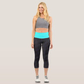 Leggings Capri Coeur Vérifier Yoga Capris haut taille (Recto)