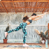 Leggings Capri Coeurs bleus