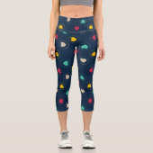 Leggings Capri Coeurs colorés (Recto)