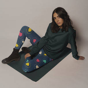 Leggings Capri Coeurs colorés