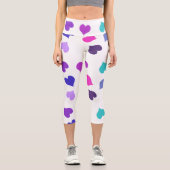 Leggings Capri Coeurs colorés mignons (Recto)