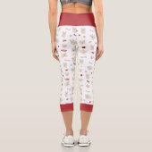Leggings Capri Coeurs de taureau français empreinte de patte chie (Verso)