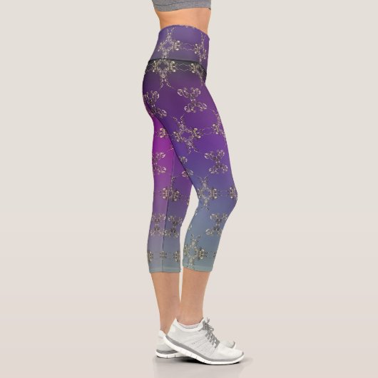 Leggings Capri Coeurs fantaisistes (Droite)