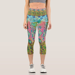 Leggings Capri Coeurs multimédia mixtes