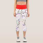 Leggings Capri Coeurs ouverts colorés (Recto)