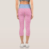 Leggings Capri Coeurs Pastel minuscules (Verso)