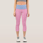 Leggings Capri Coeurs Pastel minuscules (Recto)
