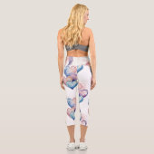 Leggings Capri Cœurs peints à l'aquarelle (Verso)