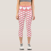 Leggings Capri Coeurs Puffy Blancs (Recto)