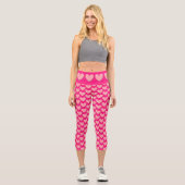 Leggings Capri Coeurs Puffy Rose (Recto)
