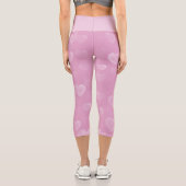Leggings Capri Coeurs roses Joli Pastel (Verso)