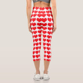 Leggings Capri Coeurs rouges (Verso)