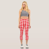 Leggings Capri Coeurs rouges (Recto)