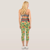 Leggings Capri Coeurs rouges et verts (Verso)