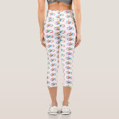 Leggings Capri Colibri arc-en-ciel avec symbole Infinity (Verso)