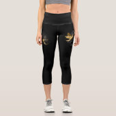 Leggings Capri Colibri noir et or (Recto)