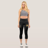 Leggings Capri Colibri noir et or (Recto)