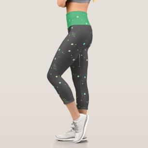 Leggings Capri Collants à motifs géométriques funky Art abstrait