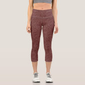 Leggings Capri Collants abstraits en acajou (Recto)
