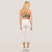 Leggings Capri Collants blancs à motif abstrait or (Verso)