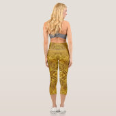 Leggings Capri Collants Capri à marbre doré (Verso)
