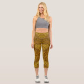 Leggings Capri Collants Capri à marbre doré (Recto)