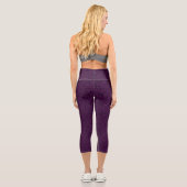 Leggings Capri Collants Capri vin rose abstrait (Verso)