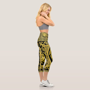 Leggings Capri Collants classiques Capri Medusa dorée
