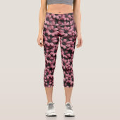 Leggings Capri Collants floraux roses (Recto)