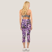 Leggings Capri Collants floraux violets (Verso)