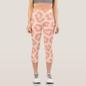 Leggings Capri Collants imprimés guépard albinos | Anim Blush & C (Recto)