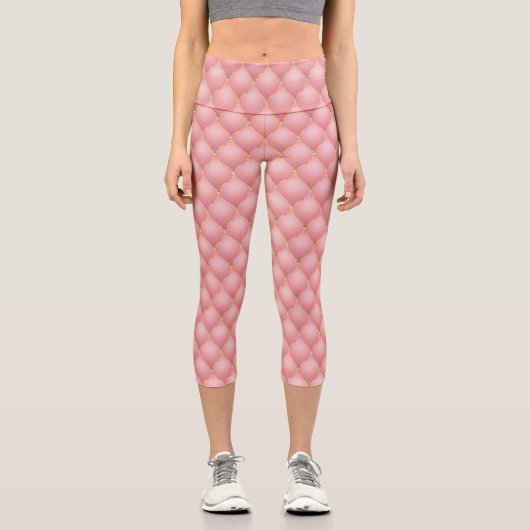 Leggings Capri Collants matelassés Rose Gold (Recto)
