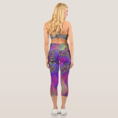 Leggings Capri Collants Néon Fractale (Verso)