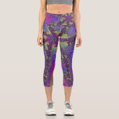 Leggings Capri Collants Néon Fractale (Recto)