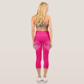 Leggings Capri Collants roses avec coeurs (Verso)