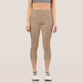 Leggings Capri Collants taupe abstrait or (Recto)