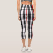 Leggings Capri Collection Abstraite Red Black Plaid (Verso)