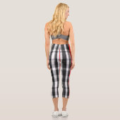 Leggings Capri Collection Abstraite Red Black Plaid (Verso)