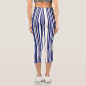 Leggings Capri Collection branchée Summer Navy Blue Boat Stripes (Verso)