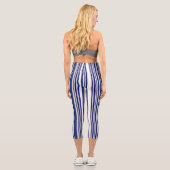 Leggings Capri Collection branchée Summer Navy Blue Boat Stripes (Verso)