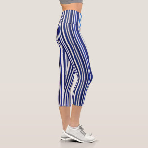 Leggings Capri Collection branchée Summer Navy Blue Boat Stripes