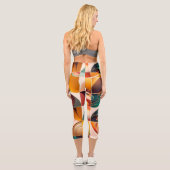 Leggings Capri Collection Carré Abstraite Retro tendance (Verso)